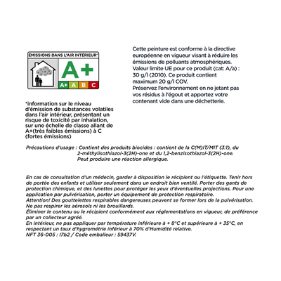 4MURS Peinture Murs et plafonds Blanc Satiné 5L