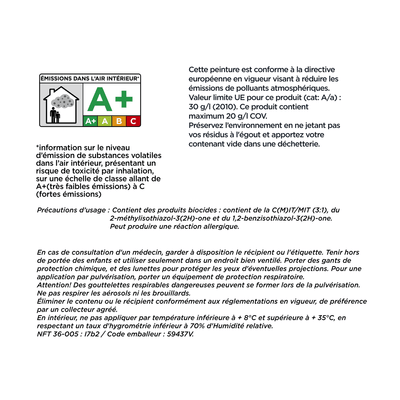 4MURS Peinture Murs et plafonds Blanc Satiné 10L