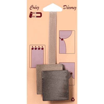 Embrasse aimantée Nacre 3d Taupe Plastique