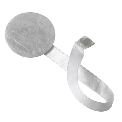 Embrasse aimantée Nacre ronde Blanc nacré Plastique