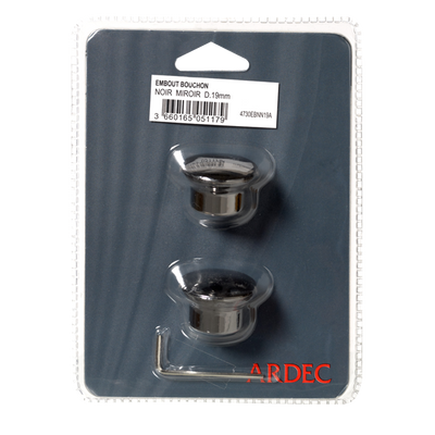 Embout Onyx Nickel noir Métal brillant