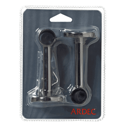 Support barre à rideau Onyx Nickel noir Métal brillant