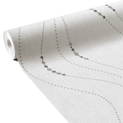Papier peint intissé Perlia Blanc