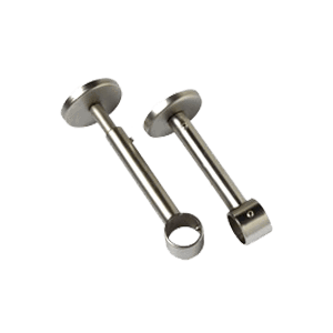 Support barre à rideau Pyrite Satin nickel Métal brossé
