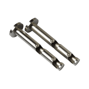 Support barre à rideau Pyrite Satin nickel Métal brossé