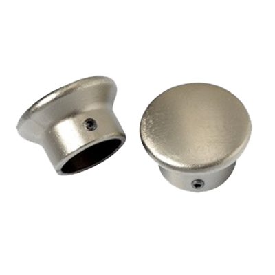 Embout Pyrite Satin nickel Métal brossé