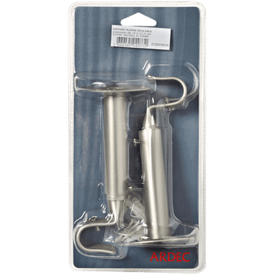 Support barre à rideau Pyrite Satin nickel Métal brossé