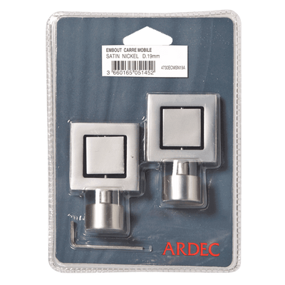 Embout Pyrite Satin nickel Métal brossé