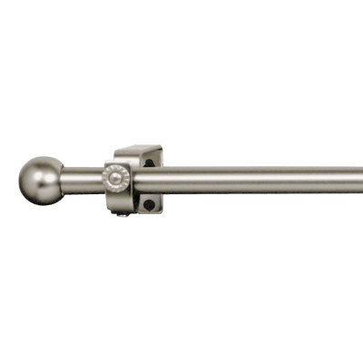 Kit barre à rideaux Rondina Satin nickel Métal brossé