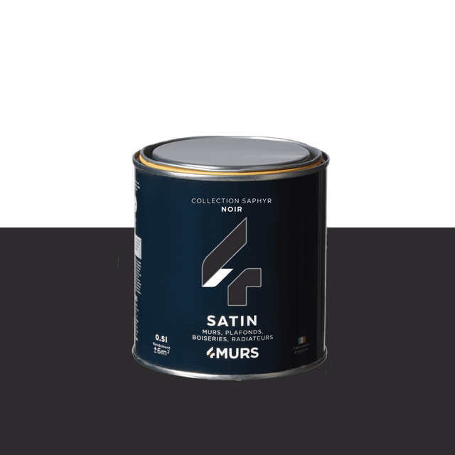 Saphyr Peinture Finition Peinture noir Satiné 0,5 L