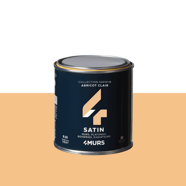 Saphyr Peinture Finition Peinture abricot clair Satiné 0,5 L