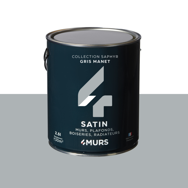 Saphyr Peinture Multi-supports Peinture gris manet Satiné