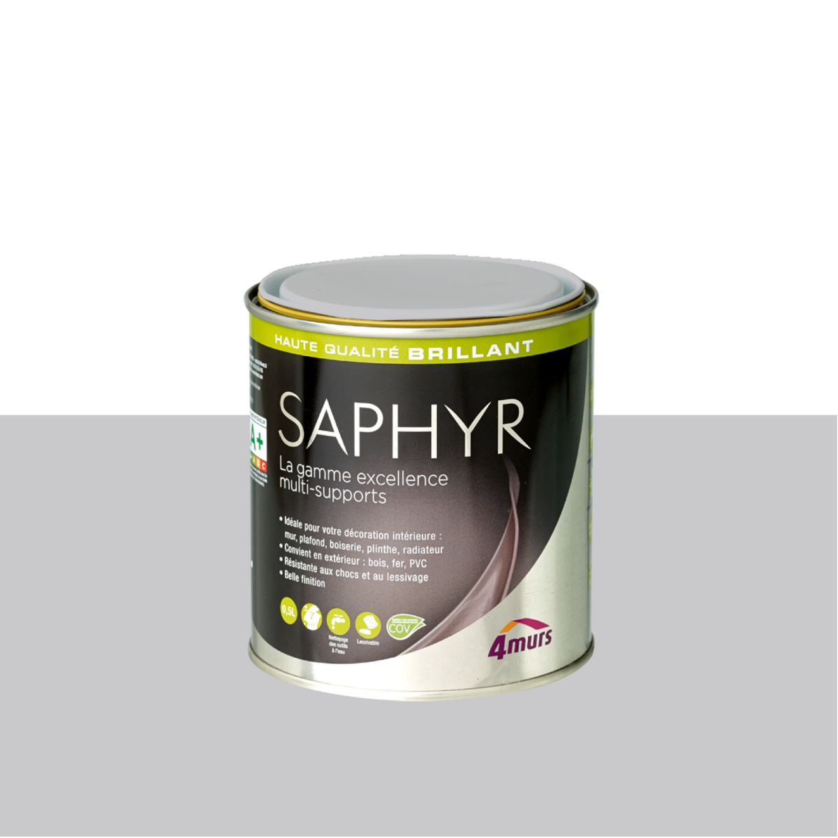 SAPHYR Peinture Saphyr Gris galet Brillant 0,5L