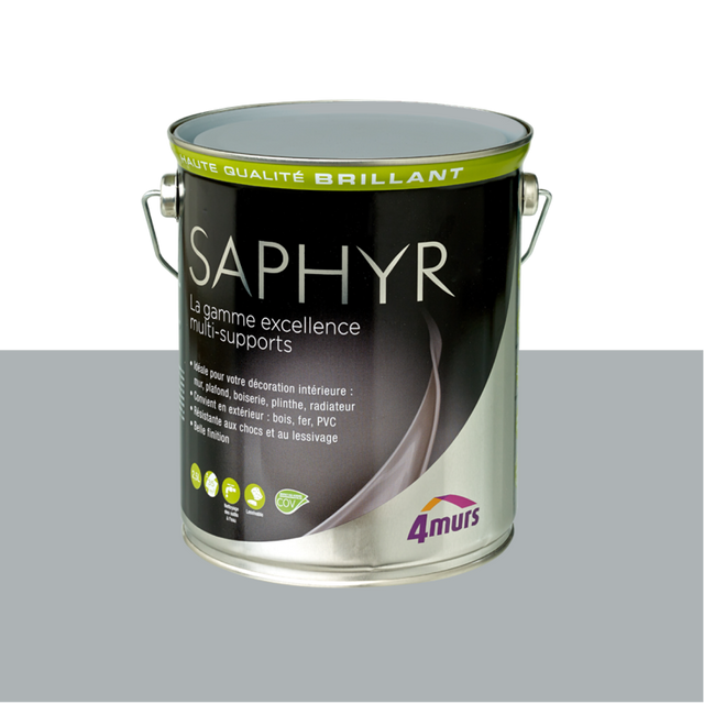 Saphyr Peinture Multi-supports Peinture gris manet Brillant