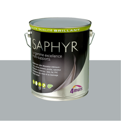 SAPHYR Peinture Saphyr Gris manet Brillant 2,5L