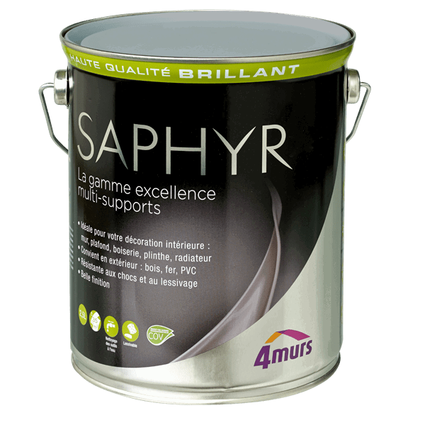 SAPHYR Peinture Saphyr Gris manet Brillant 2,5L
