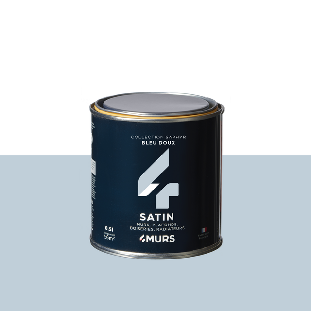 Saphyr Peinture Finition Peinture bleu doux Satiné 0,5 L