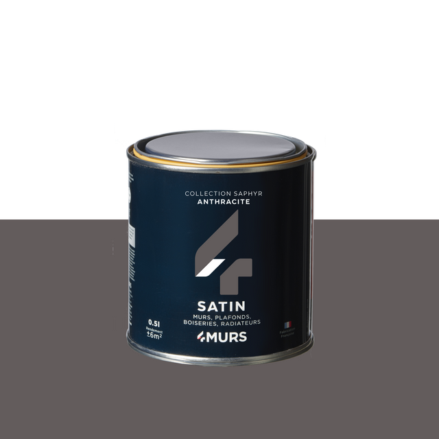 Saphyr Peinture Finition Peinture anthracite Satiné 0,5 L