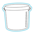 Dessin d'un seau rond et gradué