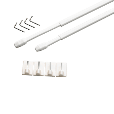 Barre à rideau vitrage Vitrage plat Blanc Plastique