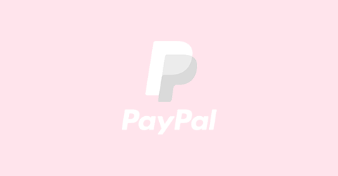 logo paypal blanc sur fond rose clair