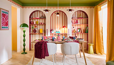 Salle à manger déco fantaisie et colorée collection Soupçon de folie 4murs