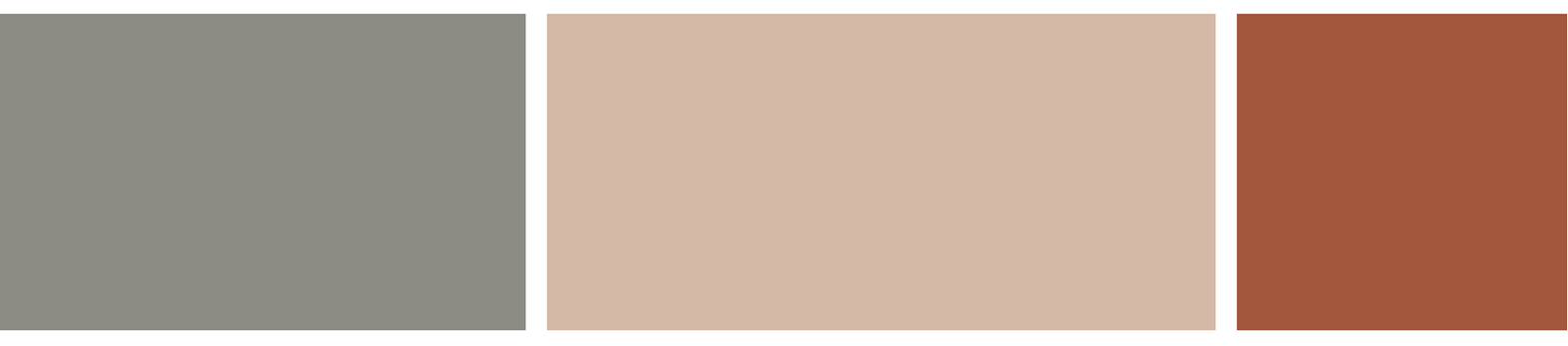 Association peintures taupe, argile et cognac