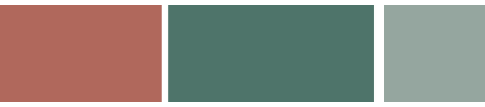 Teintes de peinture terracotta et vert