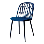 Chaise graphique de couleur bleue