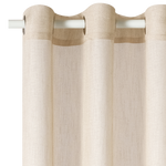 Voilage beige doré sur tringle