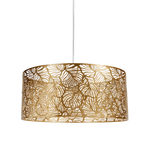 Suspension métal doré ajouré motif feuillages