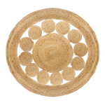 tapis rond fantaisie en jute