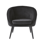 Fauteuil bas en velours noir