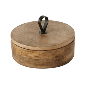 boite de rangement ronde en bois