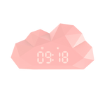 Réveil rose en forme de nuage style origami
