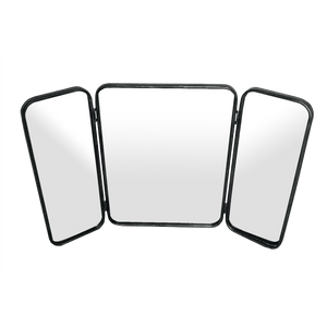 Miroir style barbier triptyque