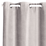 Rideau thermique gris perle sur tringle