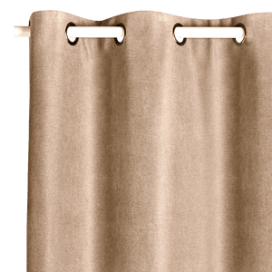 Rideau thermique beige sur tringle