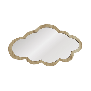 Miroir enfant cadre en bois en forme de nuage