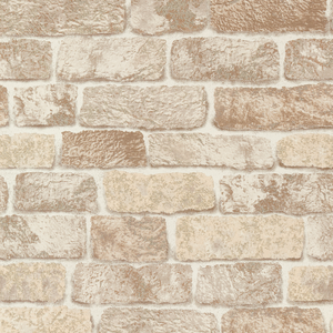 Motif briques beiges d'un papier peint