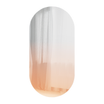 Miroir ovale couleur orange en dégradé