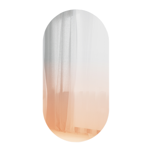 Miroir ovale couleur orange en dégradé