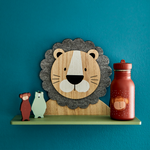 Étagère en forme de lion avec déco