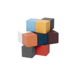 Casse-tête en cubes colorés