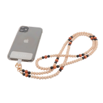Smartphone avec cordon pour smartphone en perles de bois 