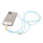 Iphone avec cordon bleu ciel