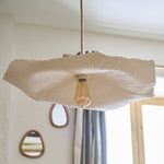 Abat-jour blanc en papier mâché