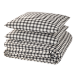 Parure de lit noir et blanc à petits carreaux