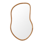 miroir ovale forme de vagues cadre en bois