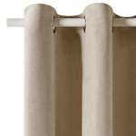 Rideau thermique beige sur tringle